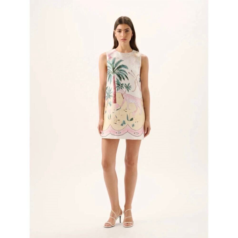 NWT Roame Sofia Dress in Utopia Mini size Small Revolve Sleeveless Summer Shift